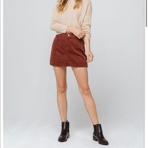 Sky and Sparrow Corduroy Mini Skirt